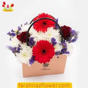 باکس گل آماده گل داوودی کد A013 گل فرحناز