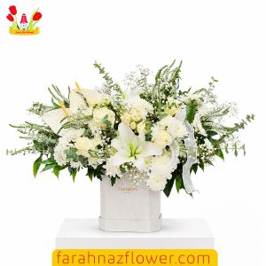 باکس گل مناسبت تسلیت کد T002 گل فرحناز