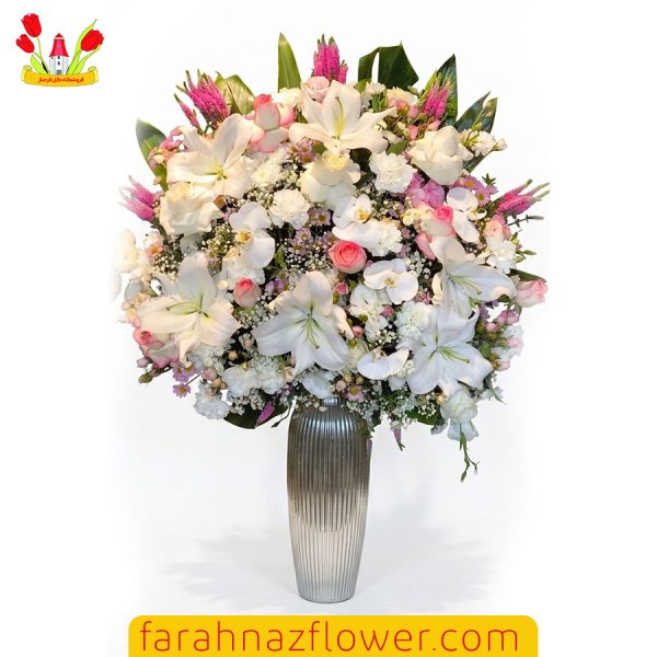 جام گل خواستگاری و افتتاحیه گل لیلیوم کد K017 گل فرحناز
