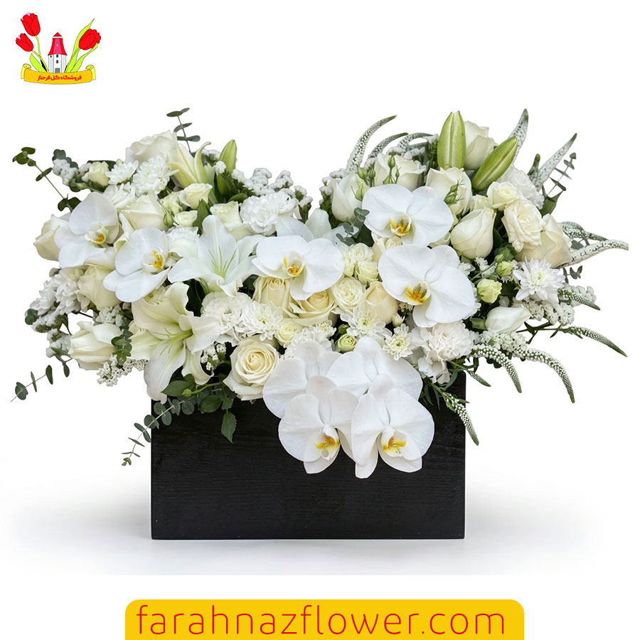 سبد گل خواستگاری و افتتاحیه ارکیده و رز کد K010 گل فرحناز