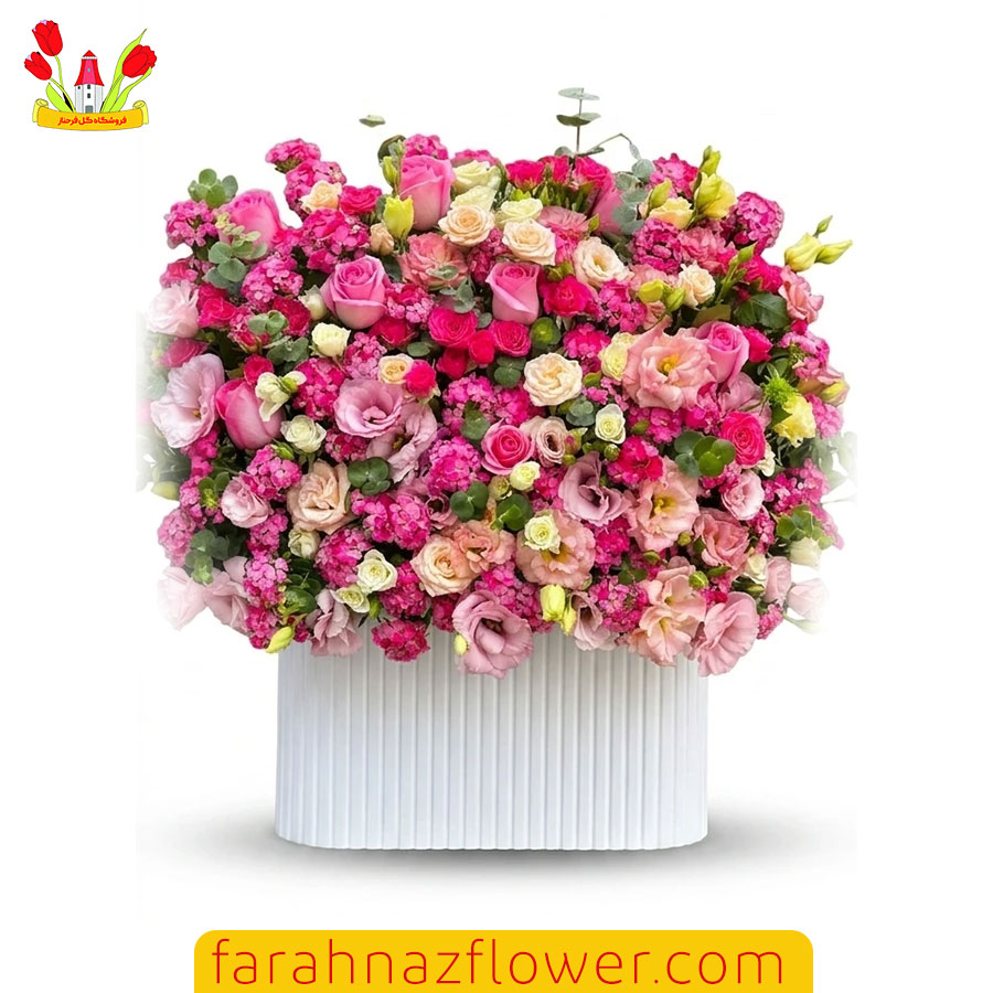 سبد گل خواستگاری و افتتاحیه رز کد K011 گل فرحناز سبد گل خواستگاری و افتتاحیه رز کد K011 | گل فرحناز