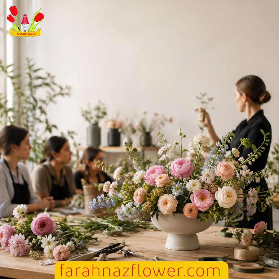 بهترین کلاس گل‌ آرایی در مشهد کجاست؟ آموزشگاه گل فرحناز
