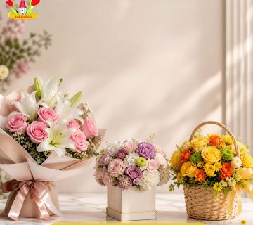 خرید گل مناسبتی در مشهد برای تولد، سالگرد و تبریک گل فرحناز