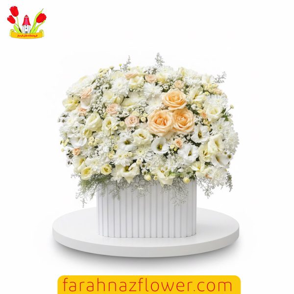 باکس گل افتتاحیه لیسیانتوس و داوودی کد K034 | گل فرحناز